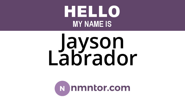 Jayson Labrador