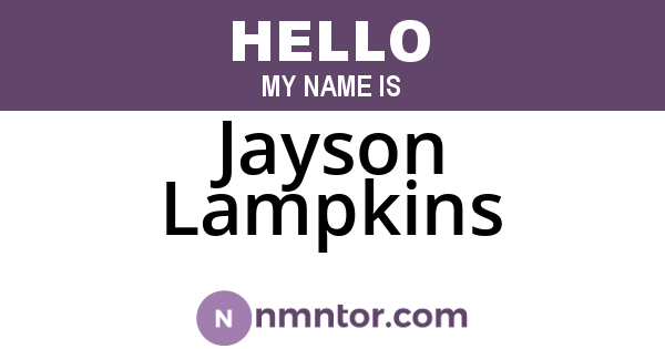 Jayson Lampkins