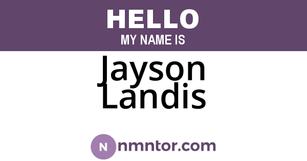 Jayson Landis