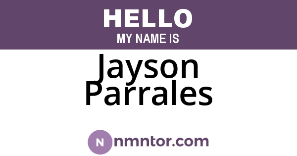 Jayson Parrales