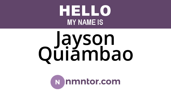 Jayson Quiambao