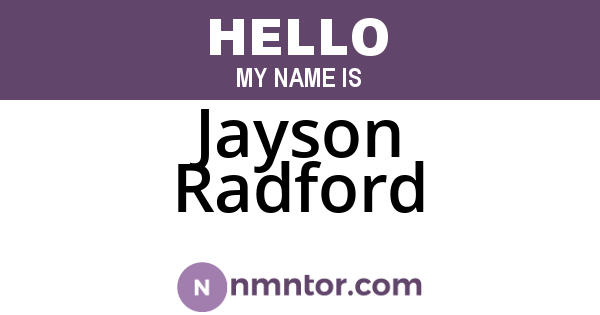 Jayson Radford