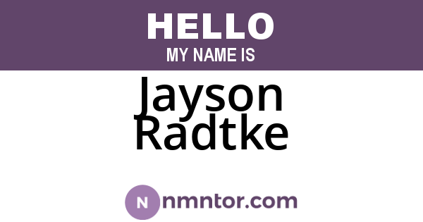 Jayson Radtke