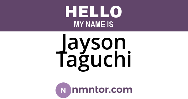 Jayson Taguchi