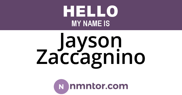 Jayson Zaccagnino
