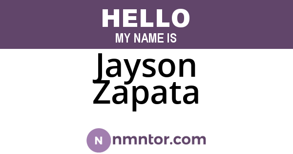Jayson Zapata