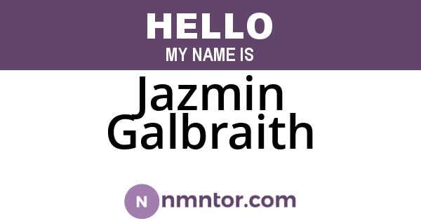 Jazmin Galbraith