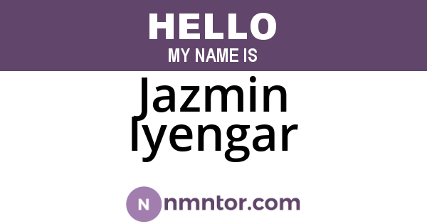 Jazmin Iyengar