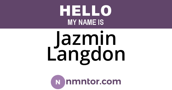 Jazmin Langdon