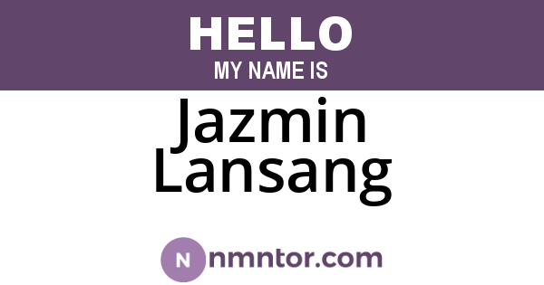 Jazmin Lansang