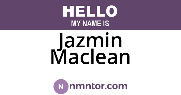 Jazmin Maclean