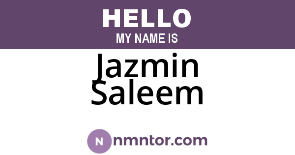 Jazmin Saleem