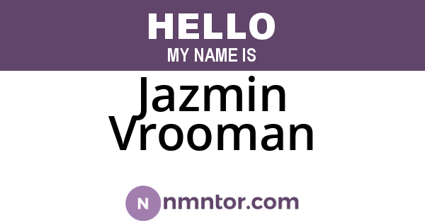 Jazmin Vrooman