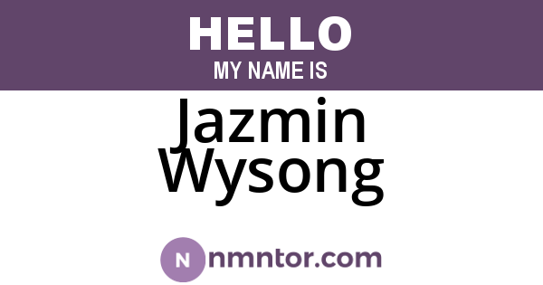 Jazmin Wysong