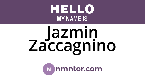 Jazmin Zaccagnino