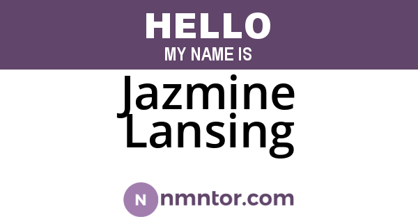 Jazmine Lansing