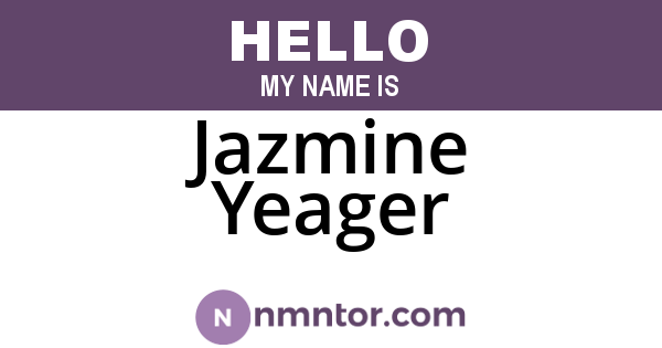 Jazmine Yeager