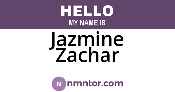 Jazmine Zachar