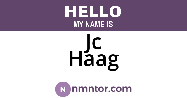 Jc Haag