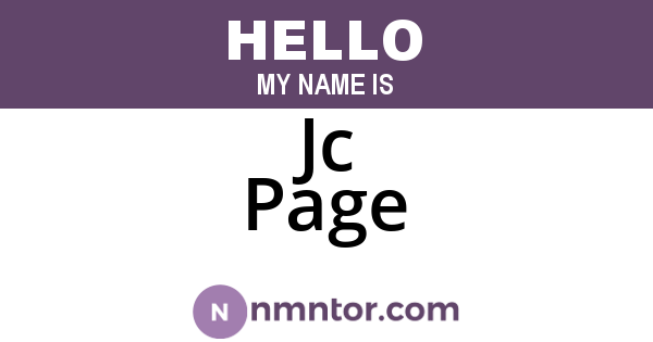 Jc Page