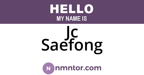 Jc Saefong