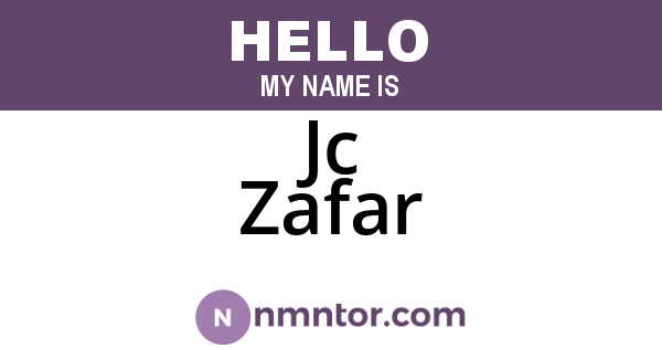 Jc Zafar