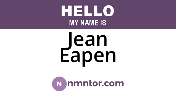 Jean Eapen