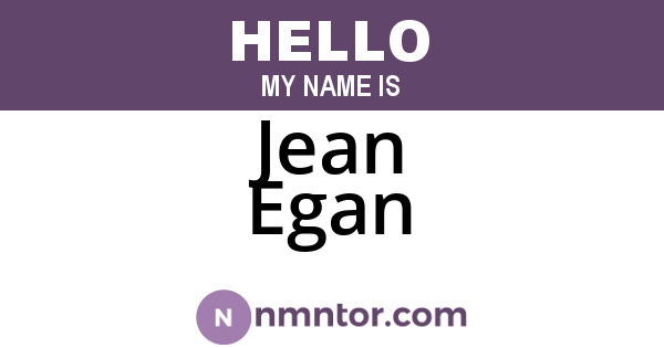 Jean Egan