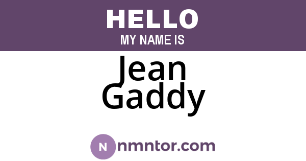 Jean Gaddy