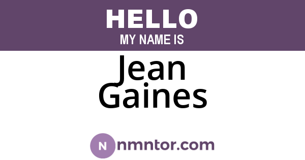 Jean Gaines