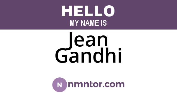 Jean Gandhi