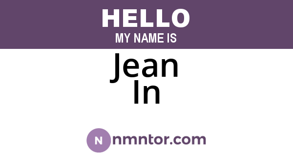 Jean In