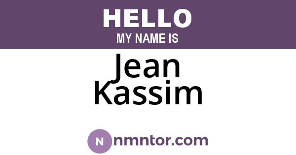 Jean Kassim