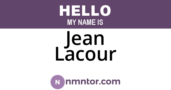 Jean Lacour