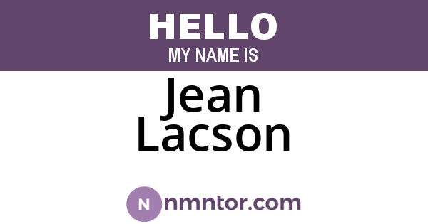 Jean Lacson