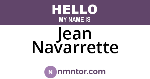 Jean Navarrette