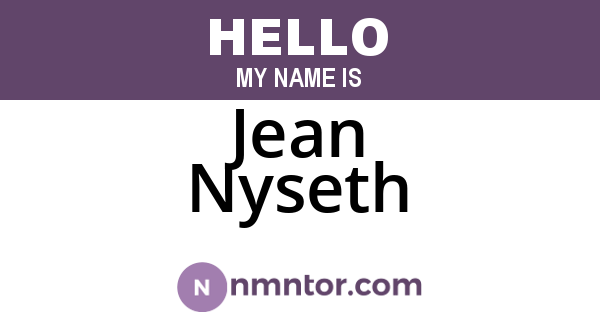 Jean Nyseth