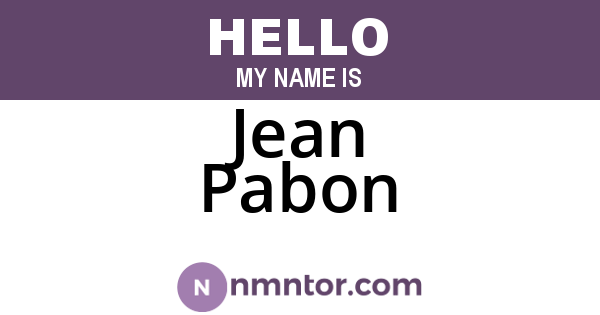 Jean Pabon