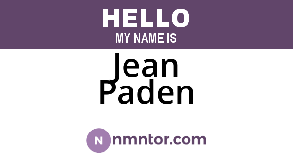 Jean Paden