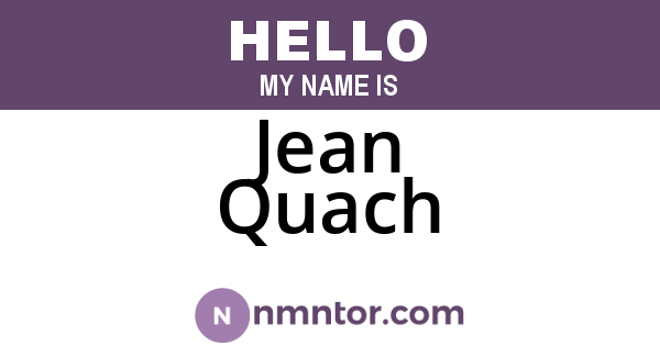 Jean Quach