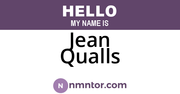Jean Qualls