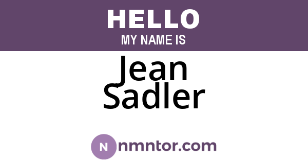 Jean Sadler