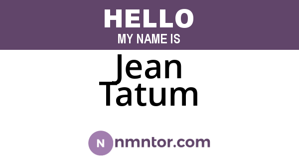 Jean Tatum