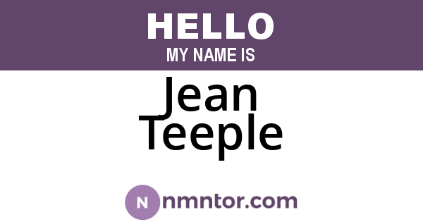 Jean Teeple