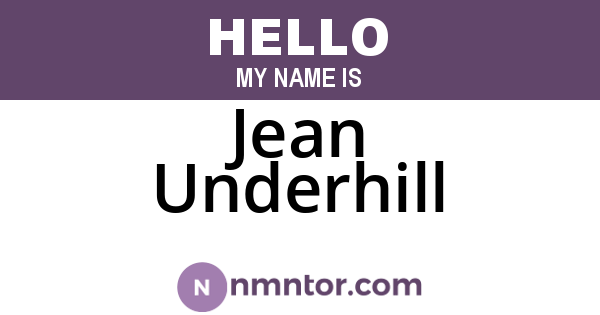 Jean Underhill