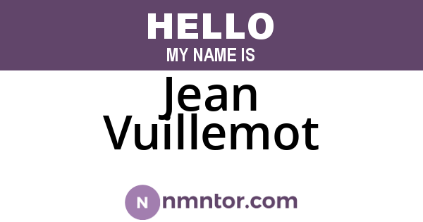Jean Vuillemot