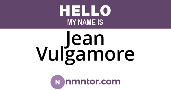 Jean Vulgamore