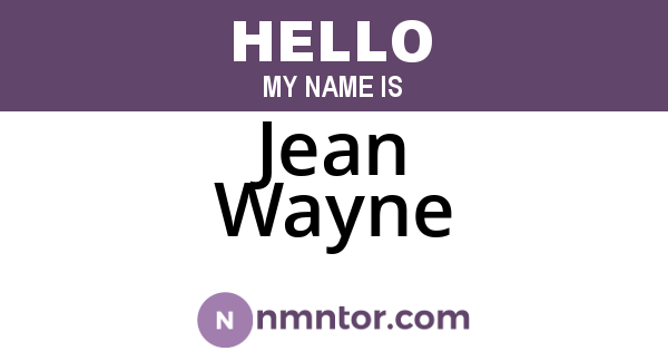 Jean Wayne