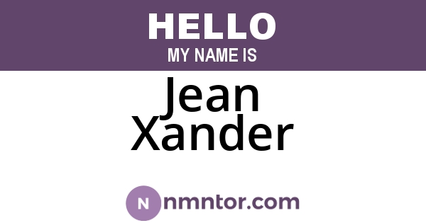 Jean Xander