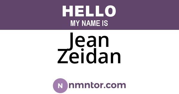 Jean Zeidan
